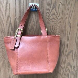 Coach tan Leather Mini Tote Bag Wimberly, vintage, small, Authentic!